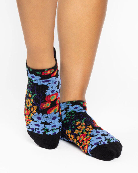 garden full foot grip sock - night